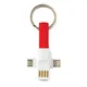 Кабель брелок 3 в 1: micro USB / Lightning / Type C, XD Collection, белый/ красный - фото № 11