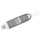 Кабель рулетка USB / Lighting, Spin, белый - фото № 3