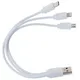 Кабель USB 3 в 1 (Micro, Type-C, Lightning), белый - фото № 1