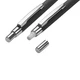 Карандаш механический с ластиком CPen Ray, soft touch, чёрный / хром - фото № 3