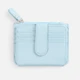 Картхолдер на молнии из натуральной кожи Unison, голубой - фото № 2
