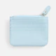 Картхолдер на молнии из натуральной кожи Unison, голубой - фото № 3