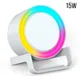 Колонка беспроводная c функцией беспроводной зарядки U-Tone RGB, 15W, белая - фото № 1