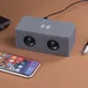 Колонка Bluetooth с беспроводным зарядным устройством Cool Gray, серая - фото № 4