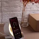 Колонка с беспроводной зарядкой и подсветкой Smart Sound, белая - фото № 8