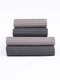 Комплект полотенец вафельных Home One, 50х90 - 2 шт, 70х140 - 2 шт, темно-серый / светло-серый - фото № 1