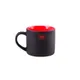 Кружка фарфоровая с прорезиненным покрытием Mycup Yasna, черная / красная - фото № 2
