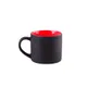 Кружка фарфоровая с прорезиненным покрытием Mycup Yasna, черная / красная - фото № 1