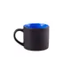 Кружка фарфоровая с прорезиненным покрытием Mycup Yasna, черная / синяя - фото № 1