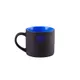 Кружка фарфоровая с прорезиненным покрытием Mycup Yasna, черная / синяя - фото № 2