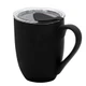 Кружка керамическая с крышкой Velvet Duo, 350 мл, soft touch, черная - фото № 1