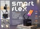 Лампа с беспроводной зарядкой, часами, карандашницей Smart Flex, черная - фото № 4