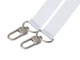 Ланъярд под сублимацию с 2 карабинами, 2,5 см, белый / серебряный - фото № 4