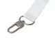 Ланъярд под сублимацию с карабином, 2,5 см, белый / серебряный - фото № 4
