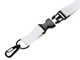 Ланъярд под сублимацию с карабином и межуровневым замком, 2 см, белый / серебряный - фото № 4