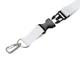 Ланъярд под сублимацию с карабином и межуровневым замком, 2 см, белый / серебристый - фото № 4