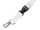 Ланъярд под сублимацию с карабином, межуровневым замком и замком обрыва, 2 см, белый / серебристый - фото № 4