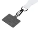 Лента под сублимацию для телефона с черным карабином, 2 см, 2 см, белая / серая - фото № 4