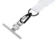 Лента под сублимацию для телефона с замком обрыва и карабином, 2 см, белая / серебристая - фото № 4