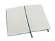 Записная книжка в линейку на резинке Moleskine Classic Large в линейку , голубой сапфир - фото № 3