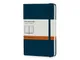 Записная книжка в линейку на резинке Moleskine Classic Pocket в линейку , голубой сапфир - фото № 1