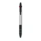 Ручка шариковая пластиковая со стилусом Multipen, 3 стержня, серебряная / черная - фото № 1