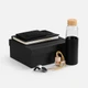 Набор Apache Auto: ежедневник недатированный А5, бутылка для воды, магнитный держатель, ароматизатор воздуха, бумажник,черный - фото № 1