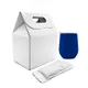 Набор Cofer Coffee Box Edge CO12S: кофер soft-touch, кофе зерновой 100 гр, белый / синий - фото № 1