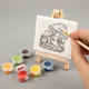 Набор для рисования Create: мольберт, холст, кисточка и 6 красок, бежевый - фото № 8