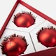 Набор елочных шаров Finery Trio, красный - фото № 2