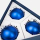 Набор елочных шаров Finery Trio, синий - фото № 2