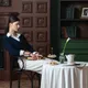 Набор Farforite «На счастье»: чайник-эгоист 300 мл и чайная пара 250 мл в подарочной коробке, белый / золотой / голубой - фото № 3