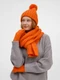 Набор HappyGo: шарф, варежки, шапка, оранжевый - фото № 4
