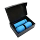 Набор Hot Box CS2 black: 2 кофера, термос с датчиком температуры, голубой - фото № 1