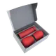 Набор Hot Box CS2 grey: 2 кофера, термос с датчиком температуры, красный - фото № 1