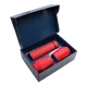 Набор Hot Box E2 EDGE CO12s blue, soft touch: 2 кофера, термос с датчиком температуры, красный - фото № 1