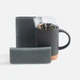 Набор inStream Tea: ключница, обложка для паспорта, кружка, чай черный, серый - фото № 1