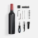 Набор инструментов Top Shelf: нож сомелье, фонарик, 2 отвертки, 2 шестигранных ключа, 10 бит, держатель бит, 6 шестигранных головок, рулетка, черный / красный - фото № 2