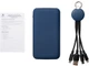 Набор из внешнего аккумулятора и универсального кабеля с подсветкой лого Evolt Reserve LED, 10000 mAh, синий - фото № 6