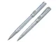 Набор Pierre Cardin Pen and Pen: ручка шариковая, ручка-роллер, серебристый - фото № 1
