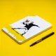 Набор Pininfarina Banksy «Метатель цветов»: шариковая ручка GrafeeX и блокнот линованный из каменной бумаги, А5, желтый / черный - фото № 5