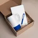 Набор подарочный Artkits: ежедневник, кружка с цветным дном, стружка, коробка, синий - фото № 2