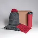 Набор подарочный Cold Night: шарф и шапка, термокружка, красный - фото № 3