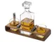 Набор подарочный для виски Whiskey Wonder: графин, два бокала, камни, подставка, коричневый / прозрачный - фото № 1