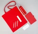 Набор подарочный In Red: внешний аккумулятор 10000 mAh, сумка, бутылка для воды, блокнот, две ручки, вечный карандаш, красный / белый - фото № 1