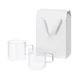 Набор подарочный Portobello Luna: 2 стеклянные кружки в коробке-пакете, прозрачный / белый - фото № 1