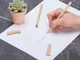 Набор подарочный Recycled Duo: шариковая ручка, вечный карандаш из переработанной бумаги, бежевый - фото № 6