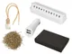 Набор подарочный с автовизиткой и USB адаптером, белый / бежевый - фото № 1