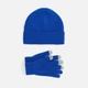 Набор Spotti: шапка и сенсорные перчатки, синий - фото № 1
