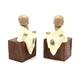 Набор статуэток подставка для книг «Маленькие монахи», коричневый - фото № 1